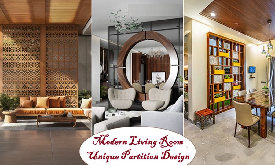 Modern Living Room Unique Partition Design