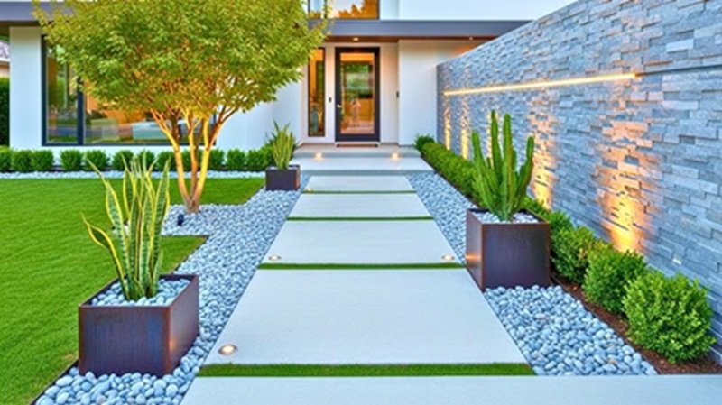 Small Front Garden Ideas with Parking
